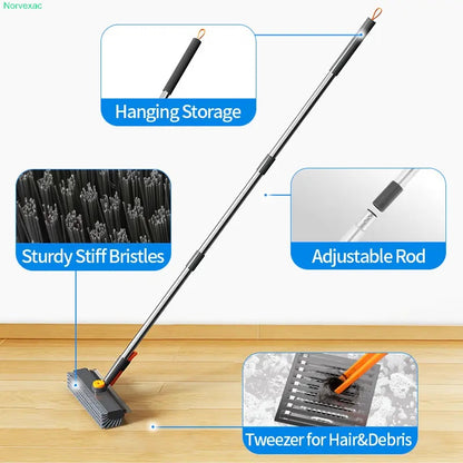 3-in-1 Floor Scrub Brush with Adjustable Handle