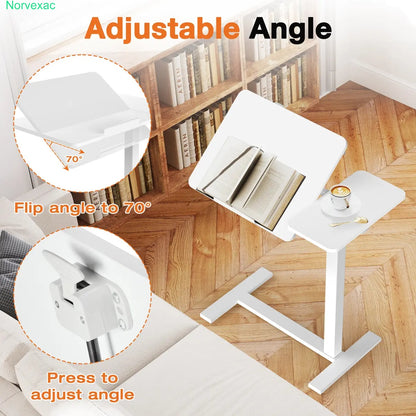 Mobile Bedside Laptop Desk with Wheels