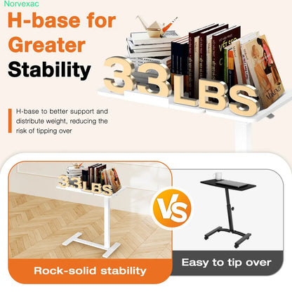 Mobile Bedside Laptop Desk with Wheels