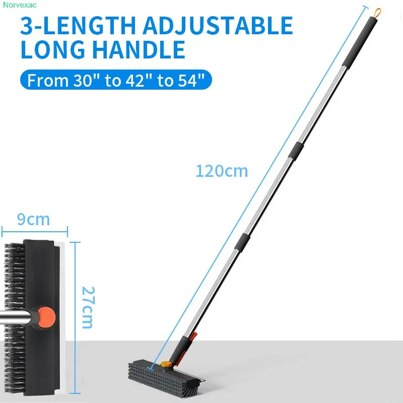 3-in-1 Floor Scrub Brush with Adjustable Handle
