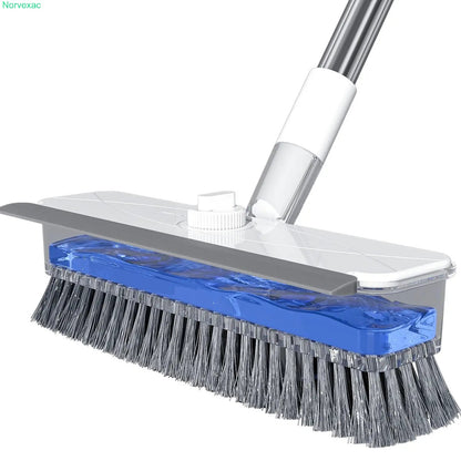 3-in-1 Floor Scrub Brush with Adjustable Handle
